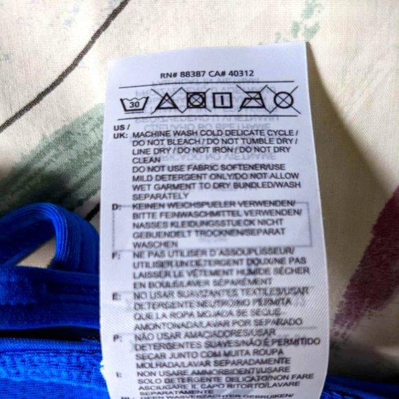 Adidas Sports Bra Top Exercise Blue (XS) - Picture 4 of 5